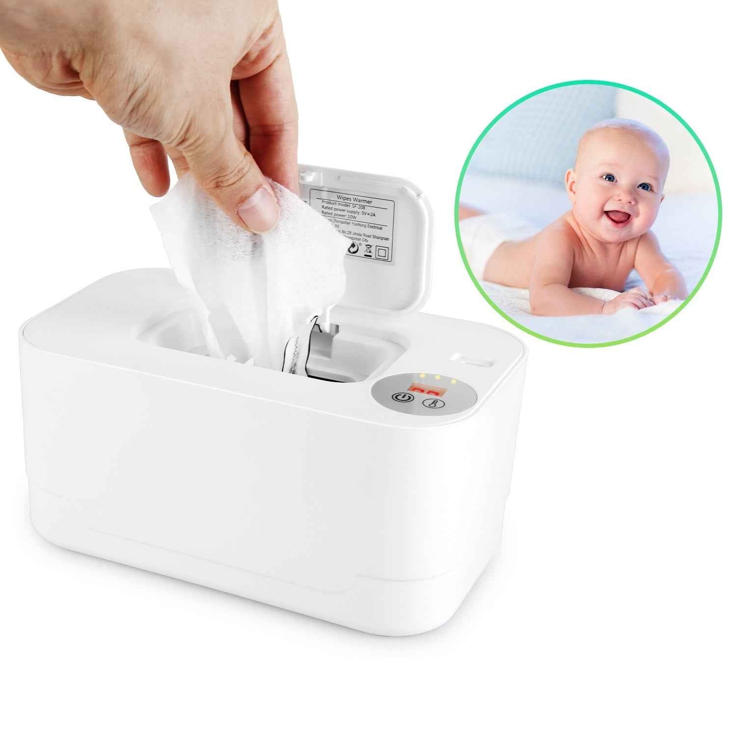 1Pc Baby Wipe Warmer With 3 Temperature Settings Type C Powered Baby Wet Wipes Dispenser With Night Light Large Capacity Diaper Wipe Warmer For Baby