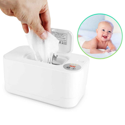 1Pc Baby Wipe Warmer With 3 Temperature Settings Type C Powered Baby Wet Wipes Dispenser With Night Light Large Capacity Diaper Wipe Warmer For Baby
