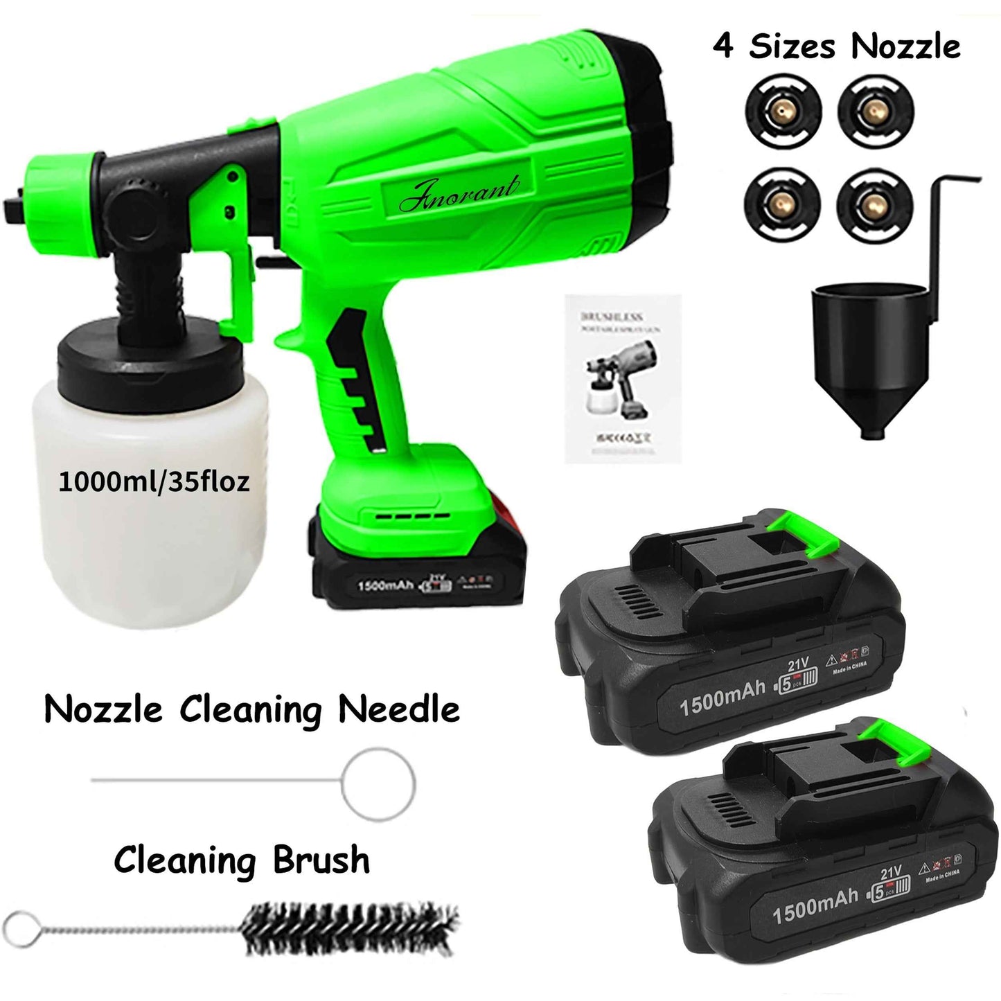 Paint Sprayer 200W High Power Electric Spray Paint With Adjustable Spray Width Knob 4 Nozzles,Easy To Clean For Paint Sprayer For Furniture Garder Chairs Fence Walls Door Etc