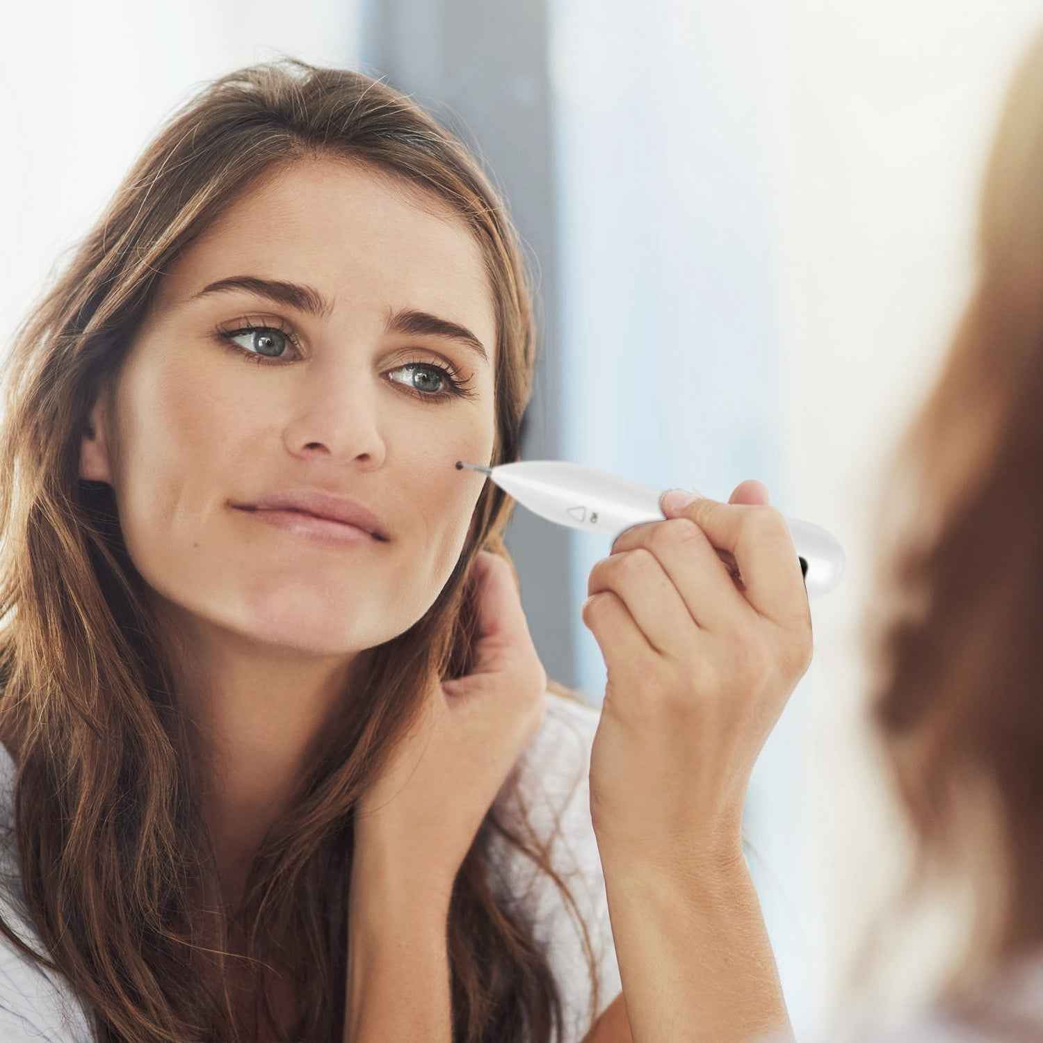 1Pc Skin Tag Repair Kit Portable Beauty Equipment Multi-Level With Home Usage USB Charging LCD Level Adjustable 6 Replaceable Needles