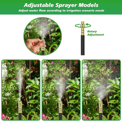 360 Adjustable Irrigation System Kit Garden Watering System Drip Irrigation Kit For Garden, Yard, Lawn, Greenhouse, Plants