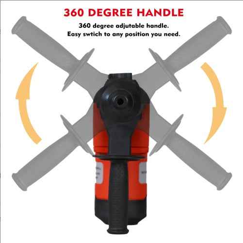 Rotary Hammer 1100WSDS Plus Rotary Hammer Drill 3 Functions