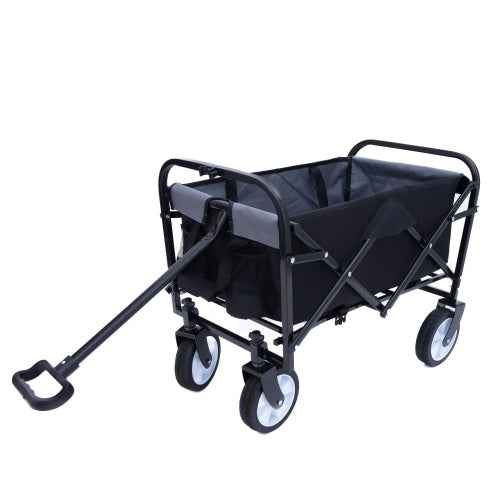 Minimeetall Strap Collapsible Foldable Wagon Cart With Strapping System, Beach Wagon , Utility Cart , Utility Wagon Grocery Cart For Camping Shopping Sports Gardeing Fishing Supports 225lbs
