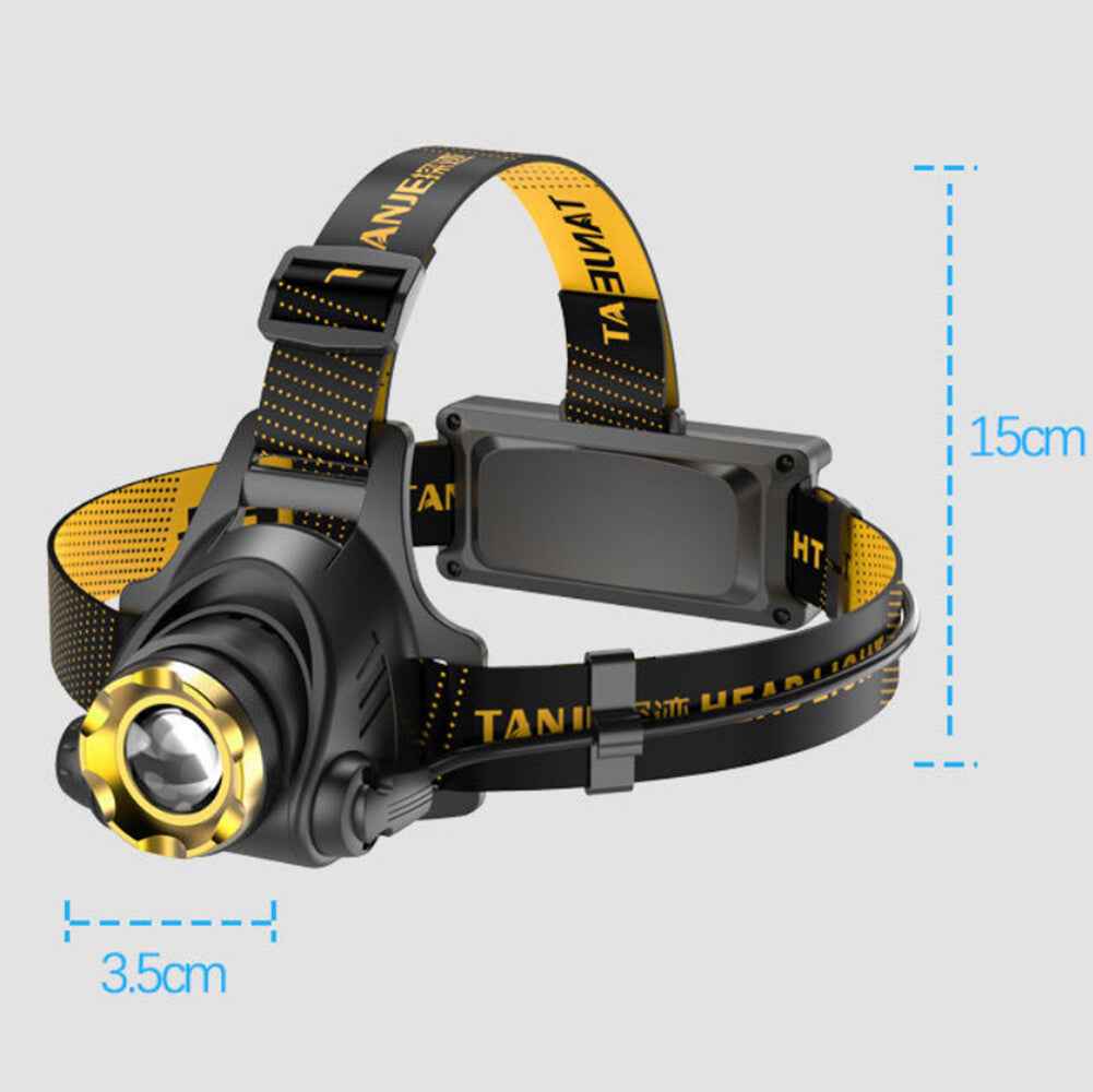 LED Headlamp Rechargeable Head Torch Zoom Headlight Lamp Powerful Flashlight Fishling Driving Camping Light With 3 Modes Work Light