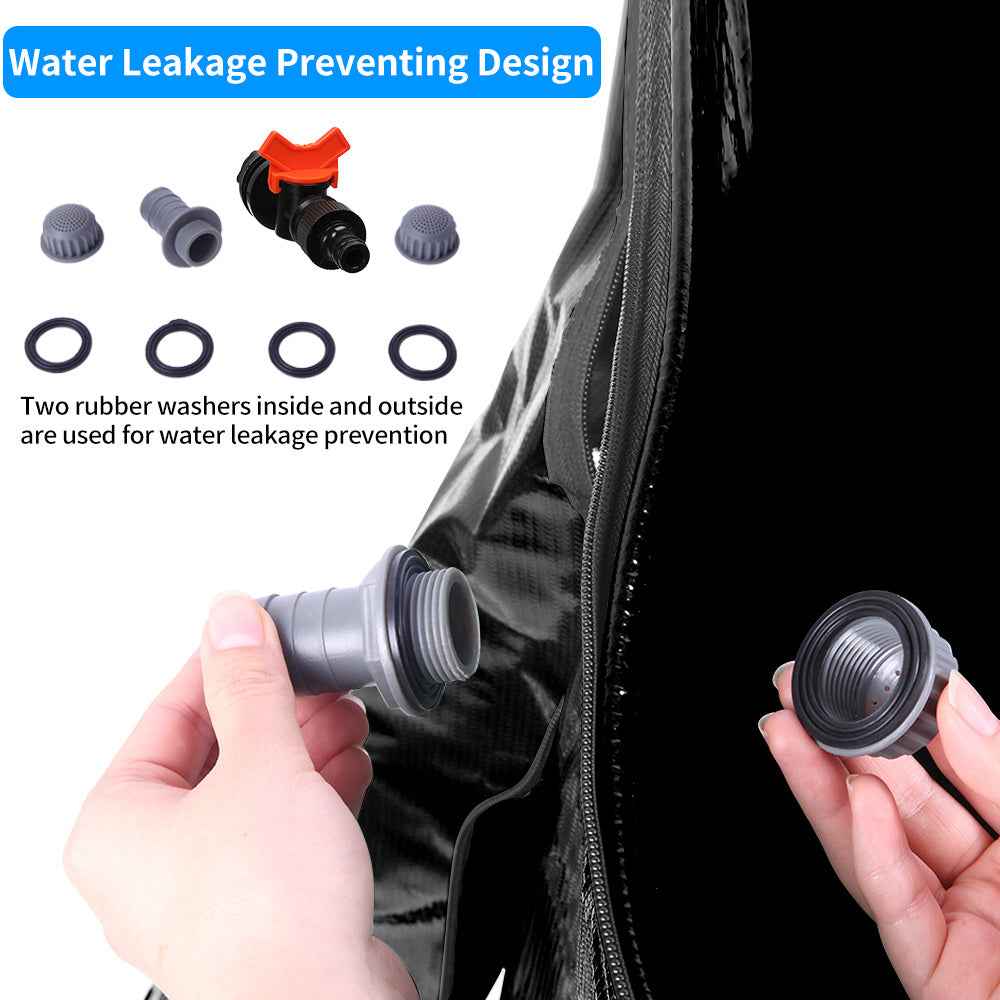 132gal Black PVC Foldable Rain Bucket