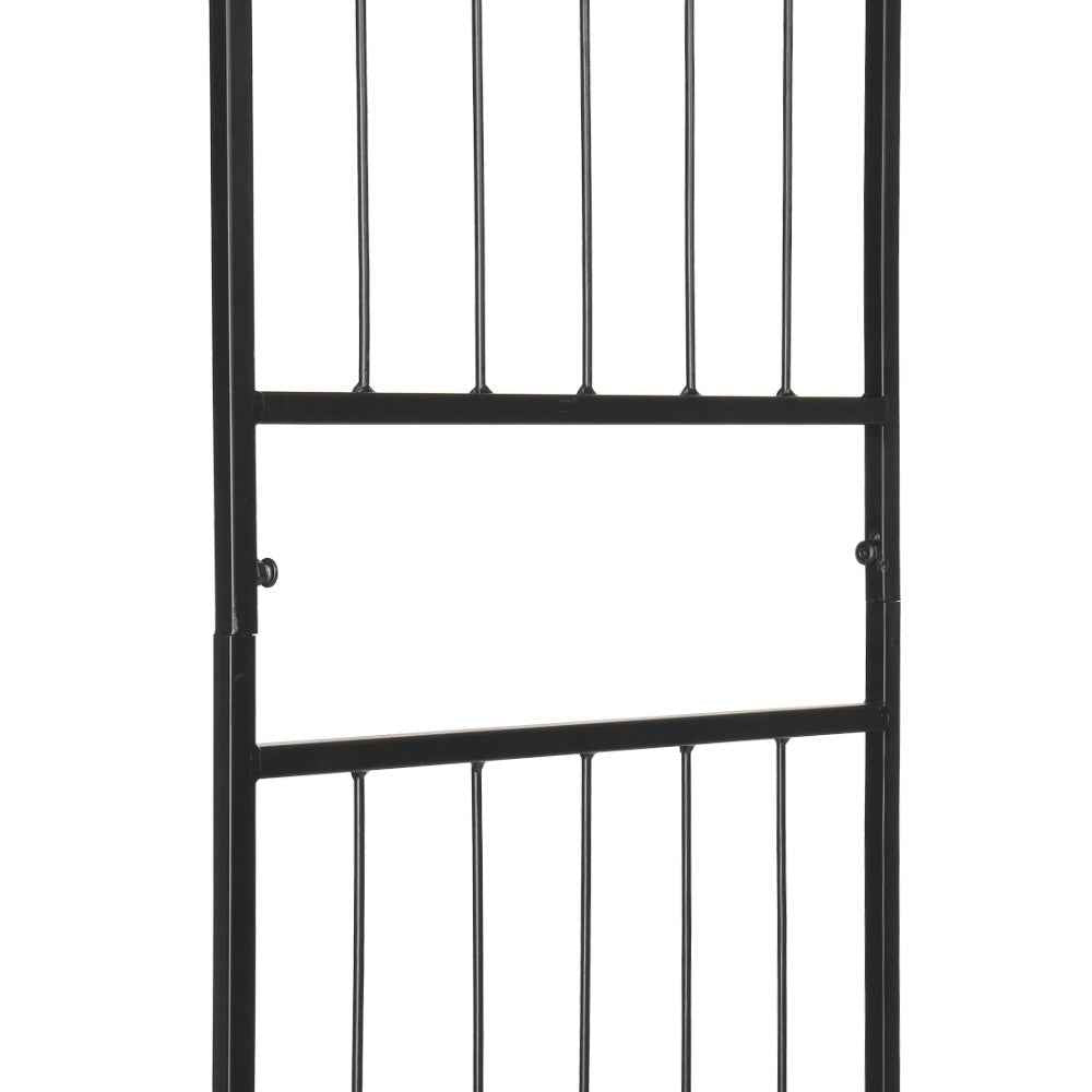 7.1ft Black Flat Top Wrought Iron, Courtyard Iron Arch