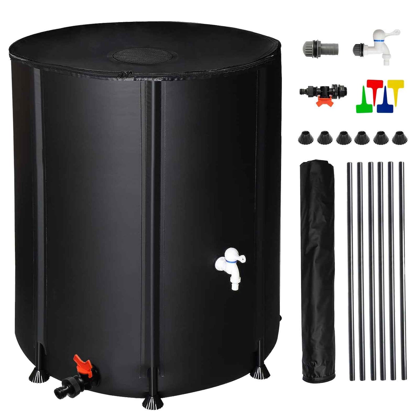 132gal Black PVC Foldable Rain Bucket