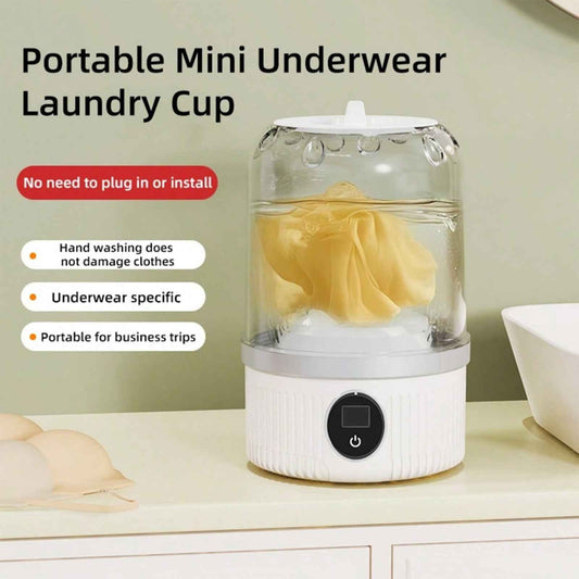 Portable Mini Washing Machine USB Rechargeable Travel Washer For Baby Clothes Underwear Socks Compact Foldable For RV Dorm Camping