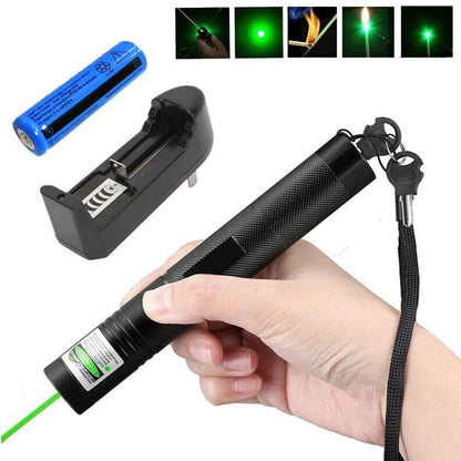 9900Mile Strong Green Laser Pointer Pen Light Visible Beam Lazer AAA Torch 532nm USB Rechargeable Flashlight