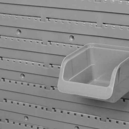 DURHAND 44 Piece Wall Mounted Pegboard Tool Organizer Rack Kit With Various Sized Storage Bins, Pegboard, & Hooks, Orange