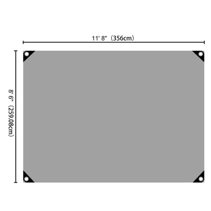 9x12ft Heavy Duty Poly Tarp Silver Black