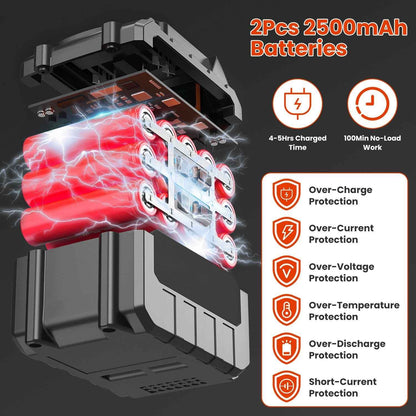 1Pc 3 In 1 Electric Cordless Grass Wacker Battery Powered Grass Trimmer With Wheels Adjustable Head Extendable Length Rechargeable Lightweight Lawn Trimmer With 2Pcs 2500mAh Batteries