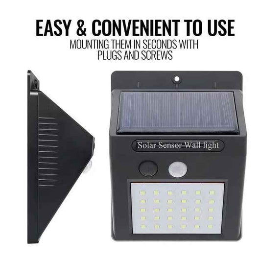Motion Sensor Light Outdoor Solar Powered Security Lights 10 LED Wireless Flood
