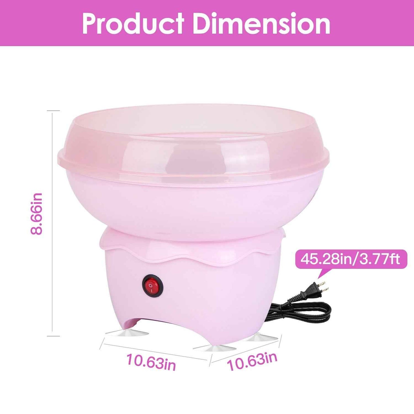 1Pc Cotton Candy Maker Portable Cotton Candy Machine Electric Cotton Candy Express For Kids Christmas Gift Birthday