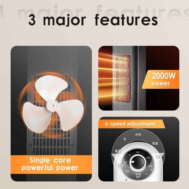 2000W Six-speed Adjustable Indoor Heater, The Best Choice For Home Use