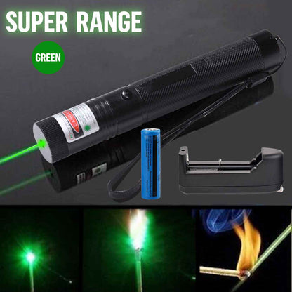9900Mile Strong Green Laser Pointer Pen Light Visible Beam Lazer AAA Torch 532nm USB Rechargeable Flashlight