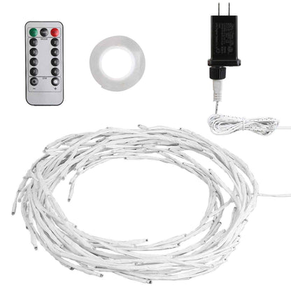 1Pc 7.87FT Lighted Birch Garland Lighted Twig Vine Lights 144LED Birch Garland With Lights String Light With Timer 8 Modes IP45 Waterproof For Christmas Fireplace Home Decoration