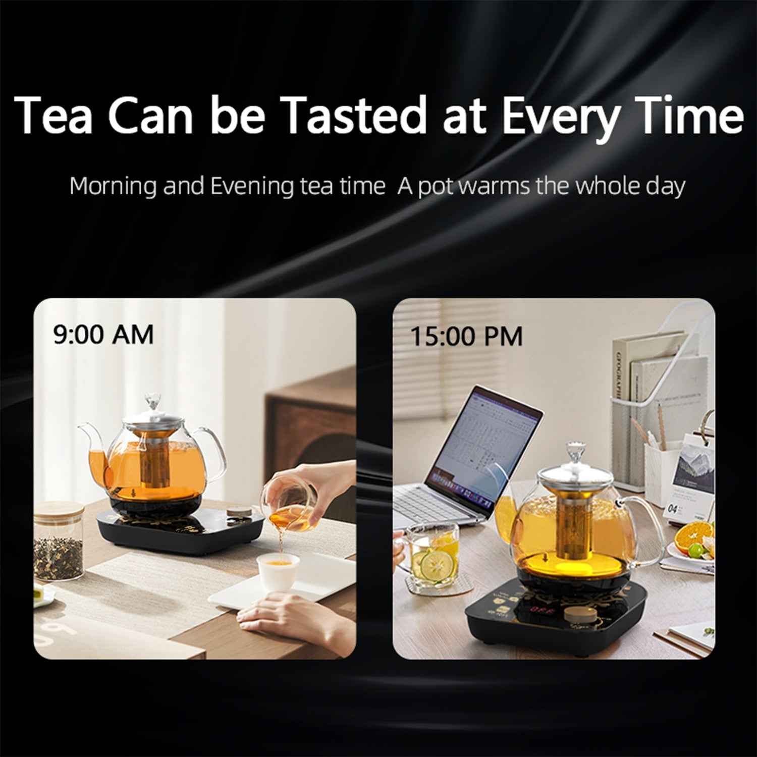 Professional Multi-functional Glass Teapot  800ml Fast Heating Cooking And Brewing Integrated Electric Kettle With Stainless Steel Filter