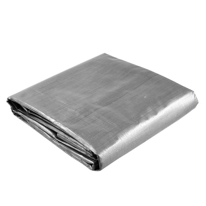 9x12ft Heavy Duty Poly Tarp Silver Black