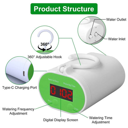 1Pc Automatic Watering System With Timer For 12Plants Rechargeable Battery Programmable Plant Watering Timer Drip Irrigation System For Indoor
