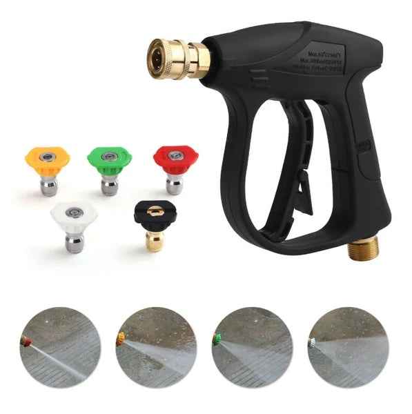 High Pressure Washer Gun 4000 PSI Car Wash Foam Spray Short Wand W