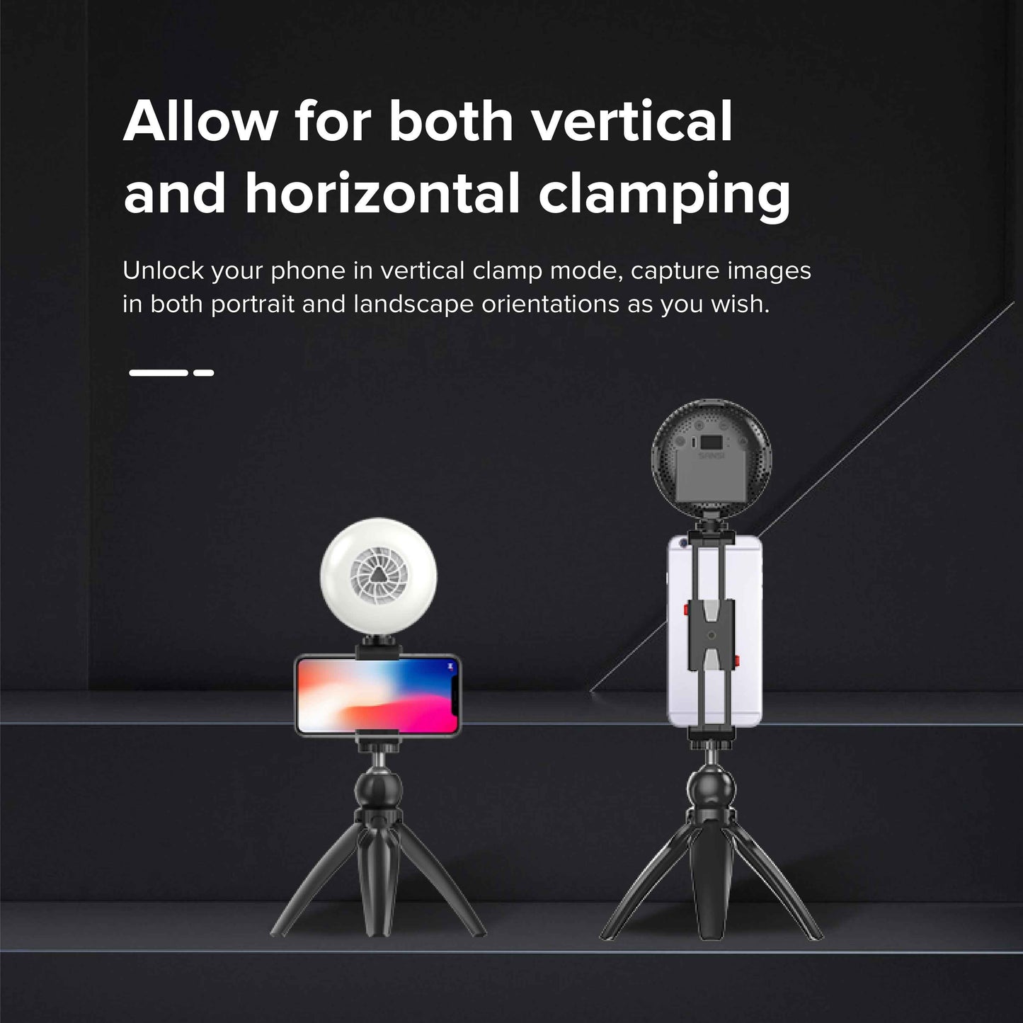 SANSI Portable Rechargeable Fill Light, 8.6W Selfie & Video Light With 9 Color Temperatures & 5 Brightness Levels For Phone, Camera, Laptop, Makeup, Video Calls, Camping