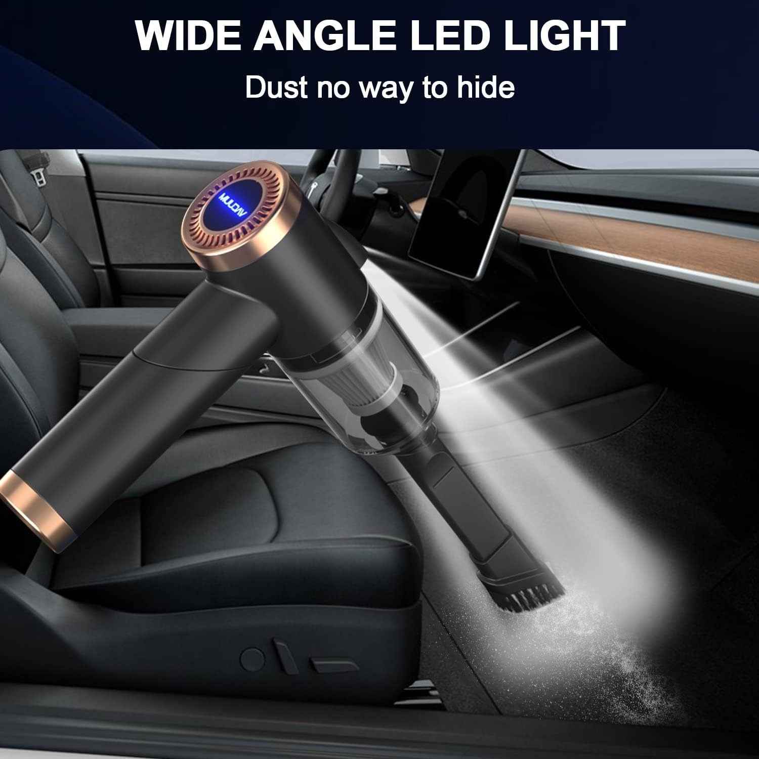 Vacuum Cleaner And Air Duster For Cars, Homes, Offices And Pets, High-power, Multi-nozzle Handheld Car Vacuum Cleaner.
