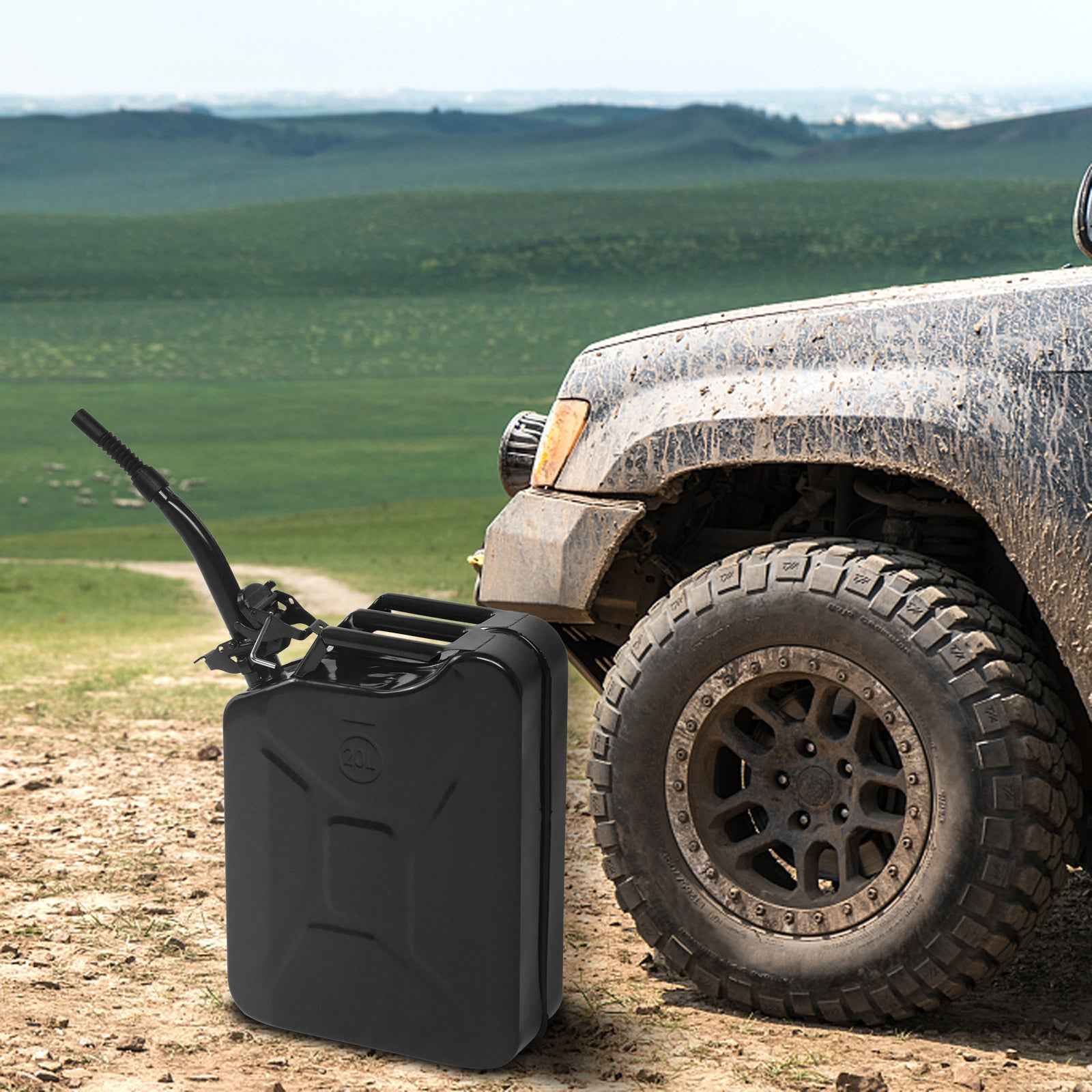 Iron 20L 0.6mm Oil Drum American Black