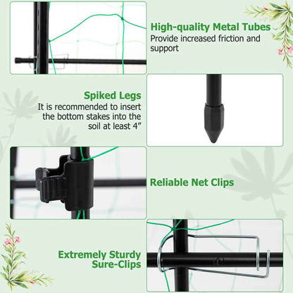 71 X 71 Inch U-Shaped Tall Garden Arched Trellis For Climbing Plants