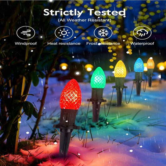 Christmas Solar C9 Strawberry Floor Plug Lights 20pcs