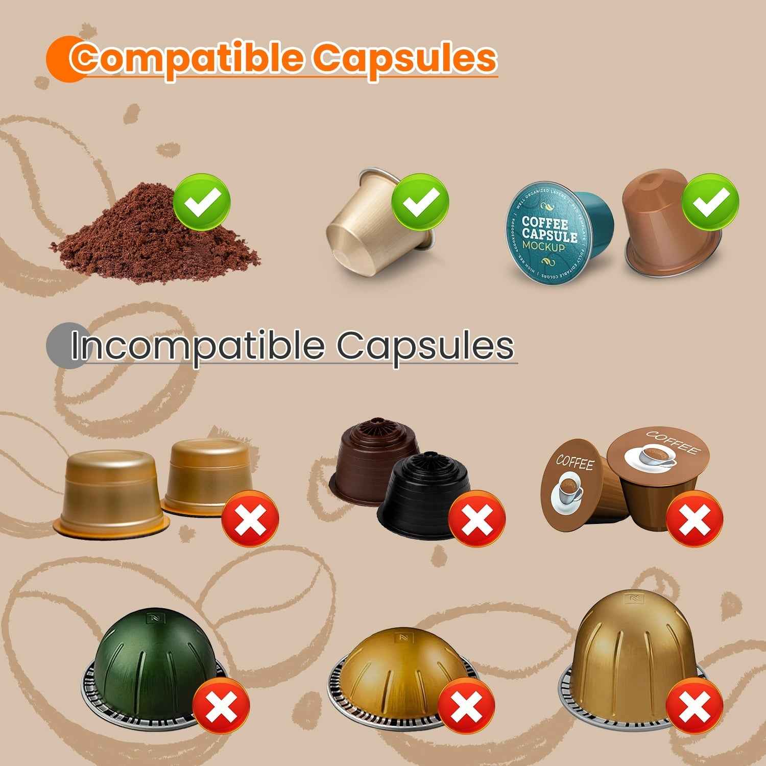 1Pc Portable Electric Espresso Machine Cordless Coffee Maker Self Heating Car Espresso Maker With Anti Dry Burn Fit For Ground Coffee NS DG Capsules For Car Camping Hiking RV Home Office