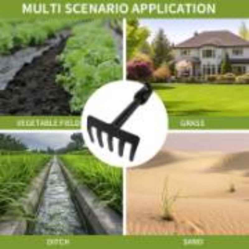 Telescopic Handle Five-tooth Rake