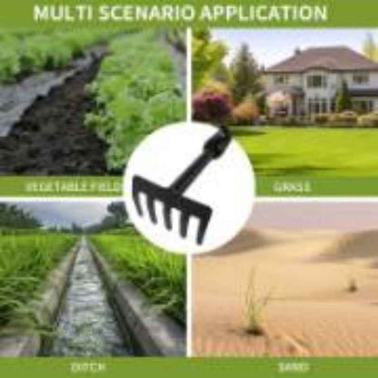 Telescopic Handle Five-tooth Rake