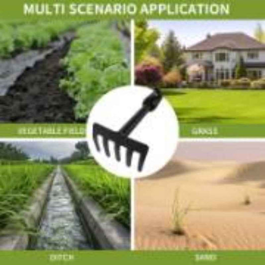 Telescopic Handle Five-tooth Rake