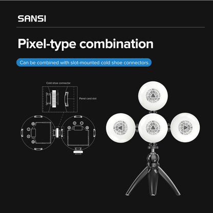 SANSI Portable Rechargeable Fill Light, 8.6W Selfie & Video Light With 9 Color Temperatures & 5 Brightness Levels For Phone, Camera, Laptop, Makeup, Video Calls, Camping - ISHQ gadgets