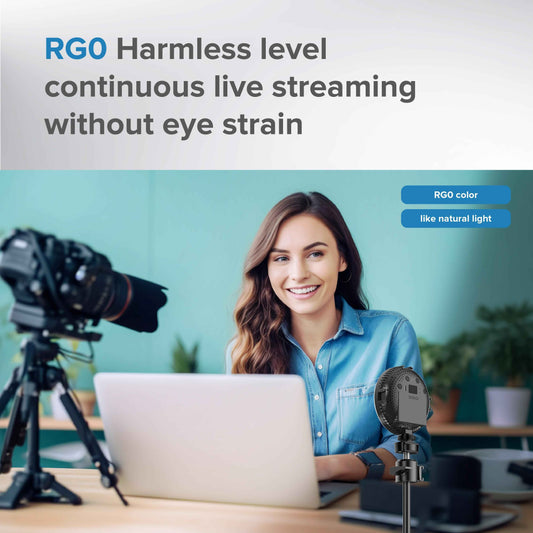 SANSI Portable Rechargeable Fill Light, 8.6W Selfie & Video Light With 9 Color Temperatures & 5 Brightness Levels For Phone, Camera, Laptop, Makeup, Video Calls, Camping