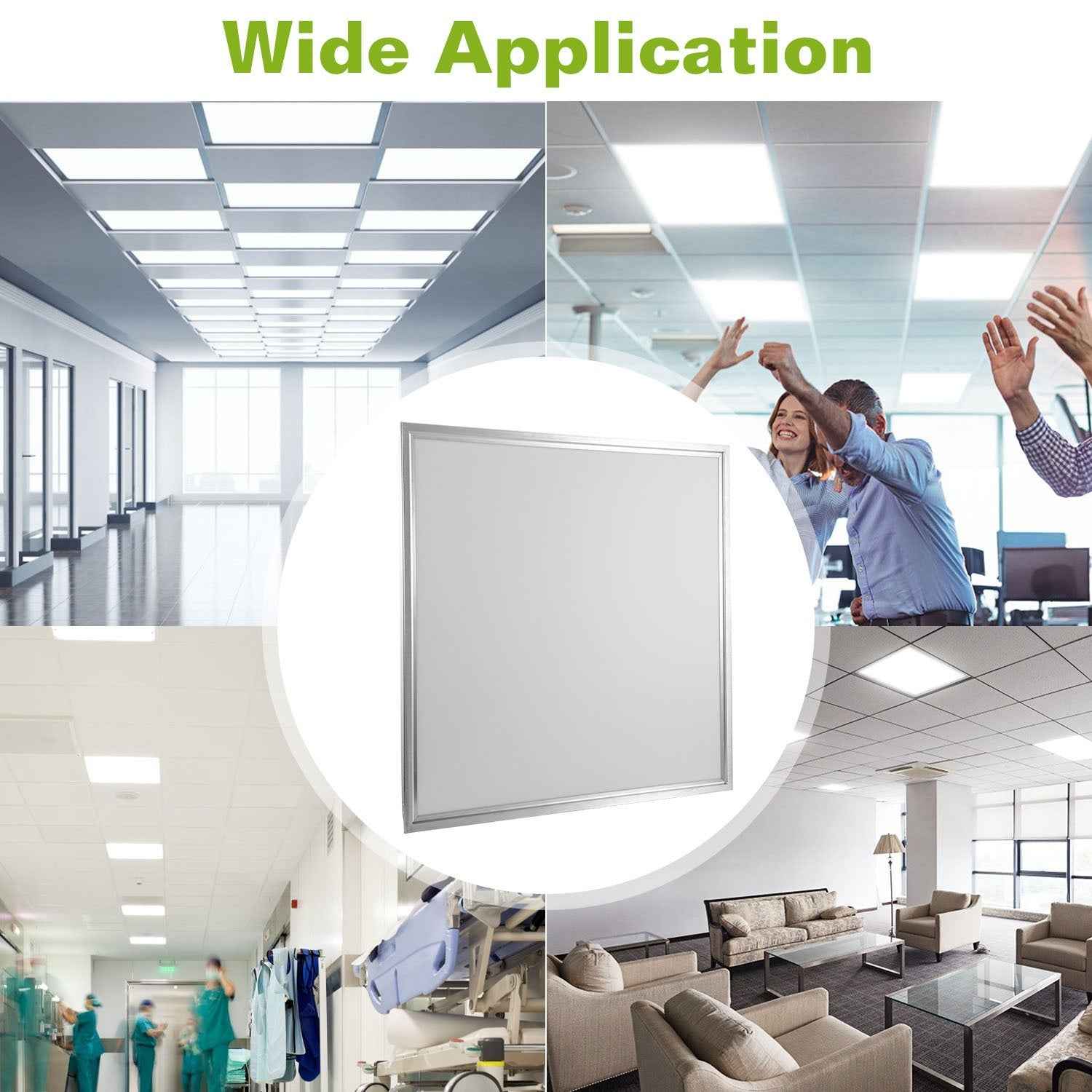 2Pcs Or 1Pcs 2FT X 2FT LED Panel Light Flat Ceiling Light 1 OR 3 Light Color Available Fedex Shipping