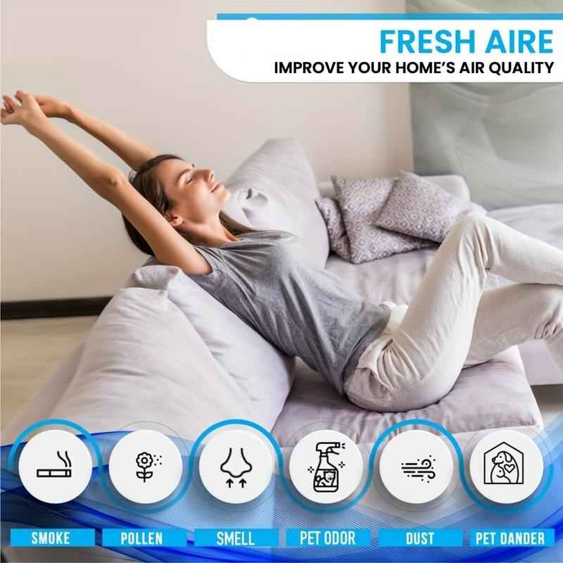 Air Purifier -Air Washer With LED Night ColorfulLight, For Home And Office., Small Essential Oil Aroma Diffuser For Smoke, Pets