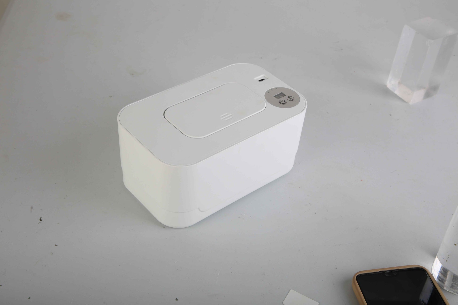 1Pc Baby Wipe Warmer With 3 Temperature Settings Type C Powered Baby Wet Wipes Dispenser With Night Light Large Capacity Diaper Wipe Warmer For Baby