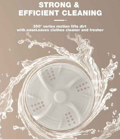 Portable Mini Washing Machine USB Rechargeable Travel Washer For Baby Clothes Underwear Socks Compact Foldable For RV Dorm Camping