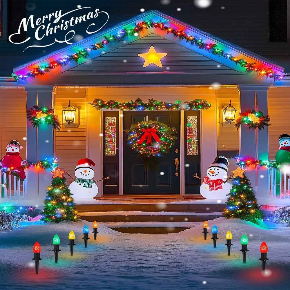 Christmas Solar C9 Strawberry Floor Plug Lights 20pcs