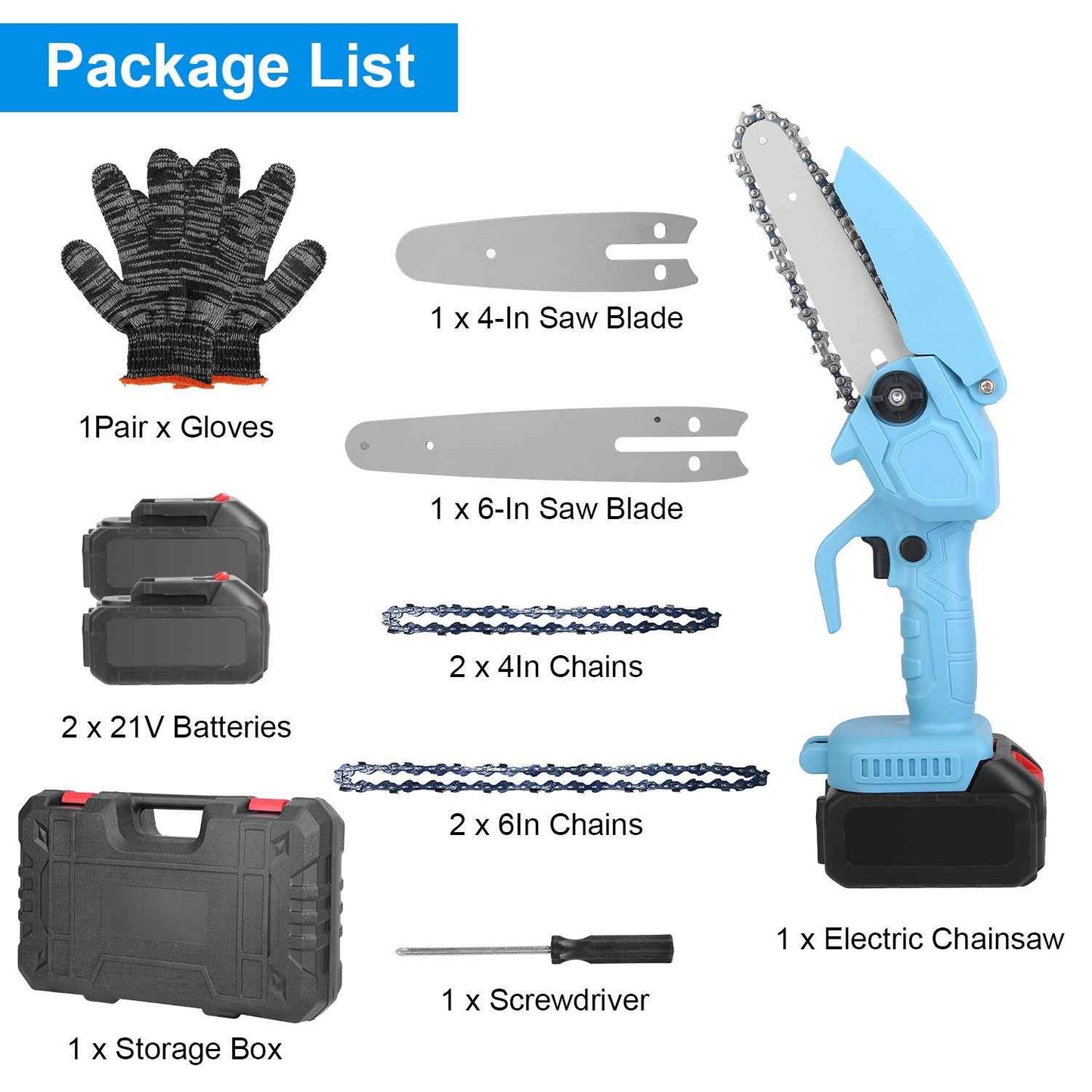 Mini 4-inch And 6-inch Chain Saws