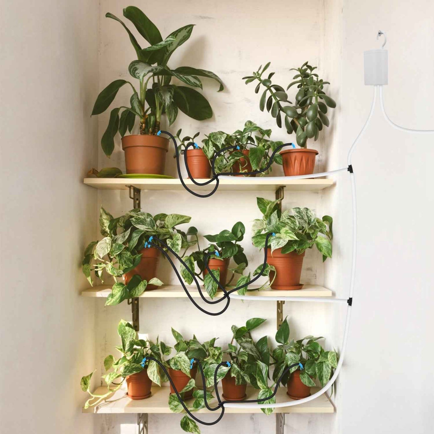 1Pc Automatic Watering System With Timer For 12Plants Rechargeable Battery Programmable Plant Watering Timer Drip Irrigation System For Indoor