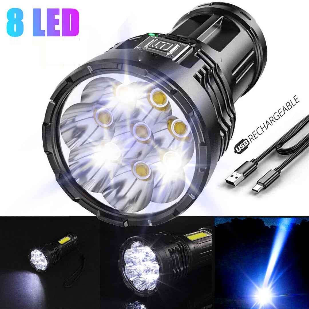 Super Bright Led Torch Light Flashlight Outdoor 30W, USB Rechargeable 1500mAh Led Torch, Mini Flashlight Home Emergency Light