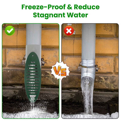 1Pc 4Inch Green Angled Yard Drainage Pipe With Sloped Grate Yard Drain Emitter For Sump Discharge Downspout Extensions Inlet Outlet Yard Drain Compatible With 4in Connections