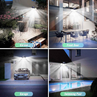 Waterproof Solar Outdoor Light Street Light 348LED 3 Side Adjustable Strap Remote Control