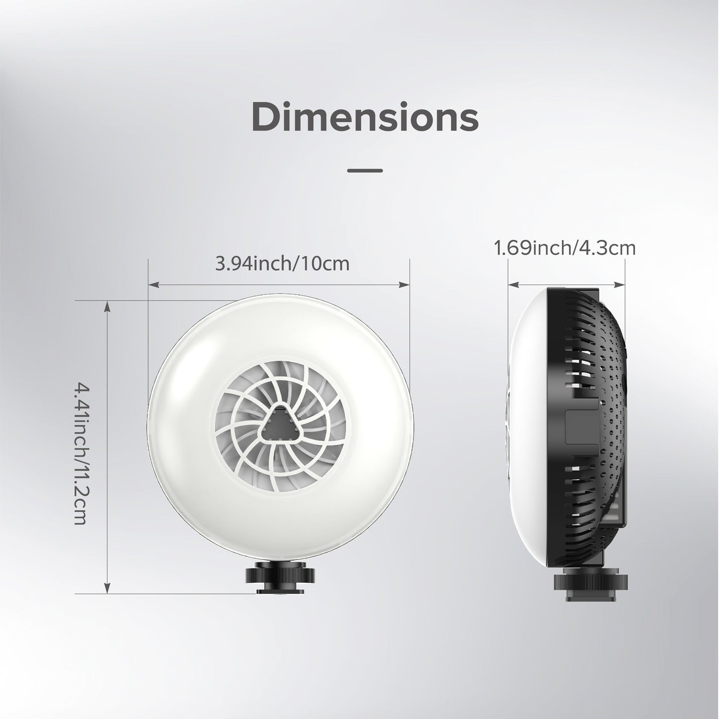 SANSI Portable Rechargeable Fill Light, 8.6W Selfie & Video Light With 9 Color Temperatures & 5 Brightness Levels For Phone, Camera, Laptop, Makeup, Video Calls, Camping - ISHQ gadgets