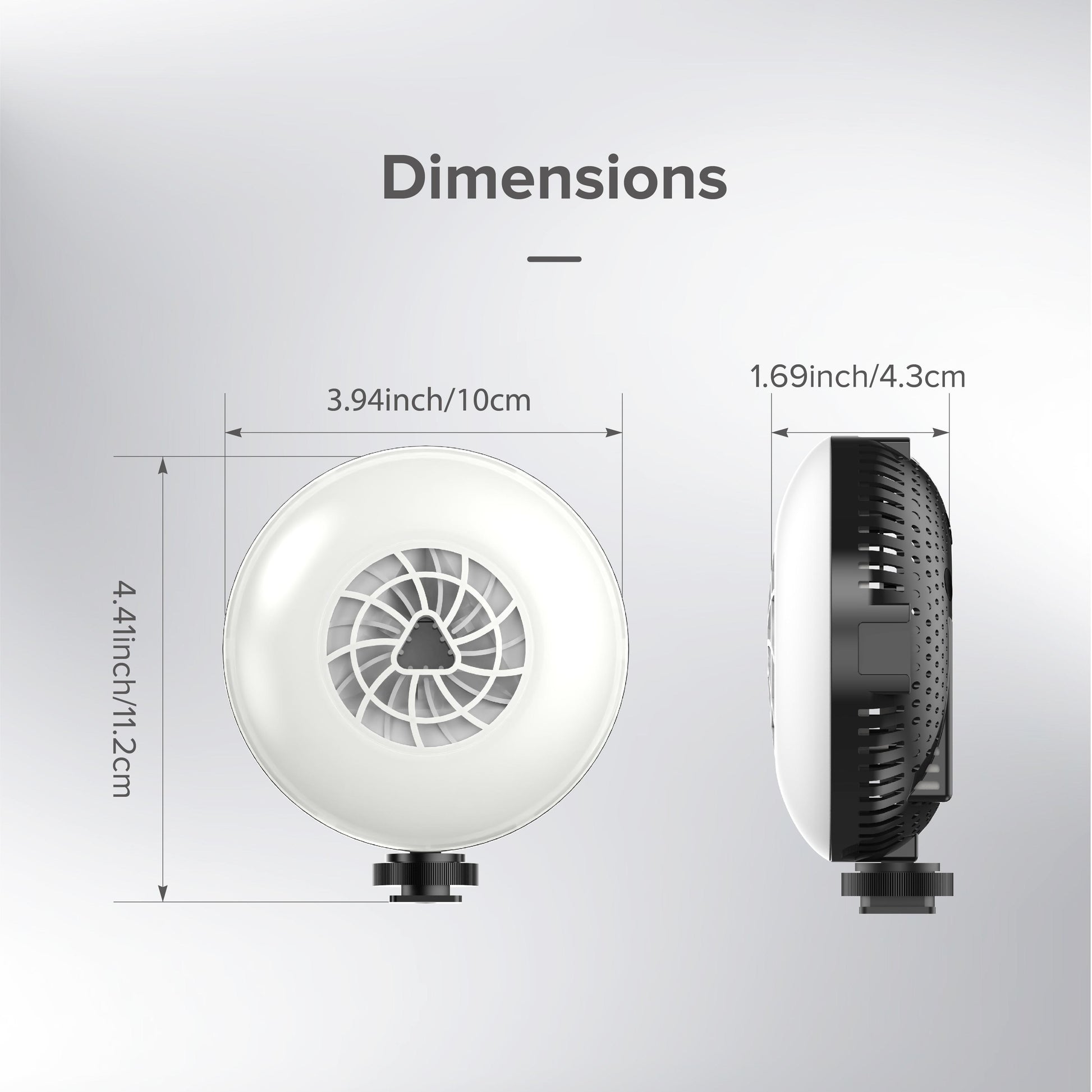 SANSI Portable Rechargeable Fill Light, 8.6W Selfie & Video Light With 9 Color Temperatures & 5 Brightness Levels For Phone, Camera, Laptop, Makeup, Video Calls, Camping - ISHQ gadgets