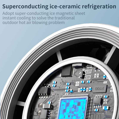 Portable Handheld Fan, Speed Adjustable Turbo Mini Fan, Reduced Temperature Mode, Rechargeable Digital Display Foldable Personal Fan With Night Light, Suitable For Women Men Outdoor