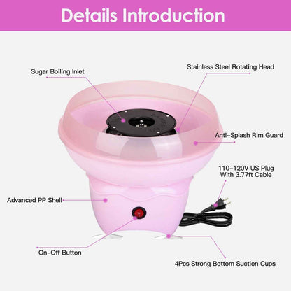1Pc Cotton Candy Maker Portable Cotton Candy Machine Electric Cotton Candy Express For Kids Christmas Gift Birthday